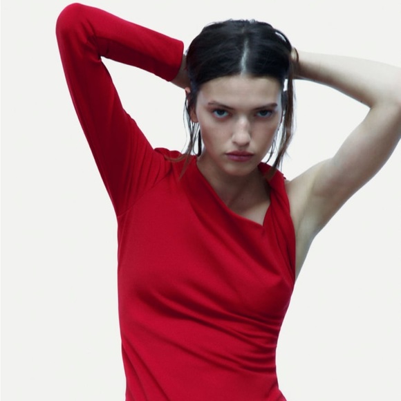 NWT Zara Asymmetrical Bodysuit - Picture 2 of 9